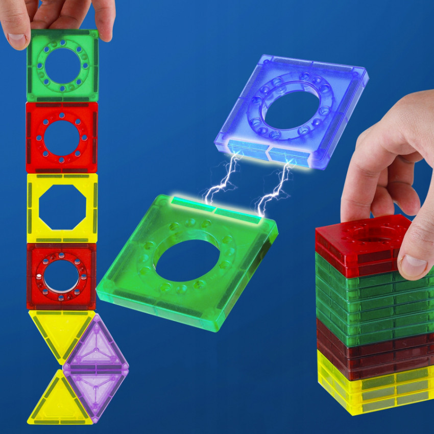 Detail bezpečného spojení magnetických dílků